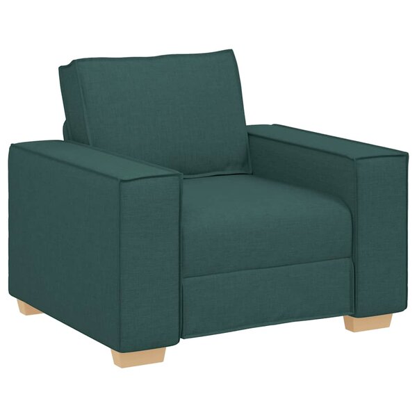 vidaXL Canapé Fauteuil Vert Foncé 60 cm Tissu