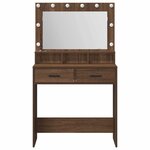vidaXL Coiffeuse Chêne brun 79 x 41 x 135 cm Bois d'ingénierie