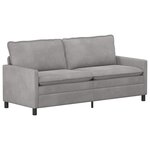 vidaXL Ensemble de Canapés 2 Pièces Gris clair Velours