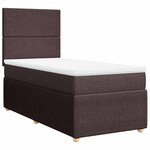 vidaXL Sommier à lattes de lit avec matelas Marron foncé 100x200 cm
