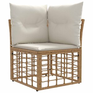 vidaXL Unité de canapé d'angle modulable pour extérieur Naturel