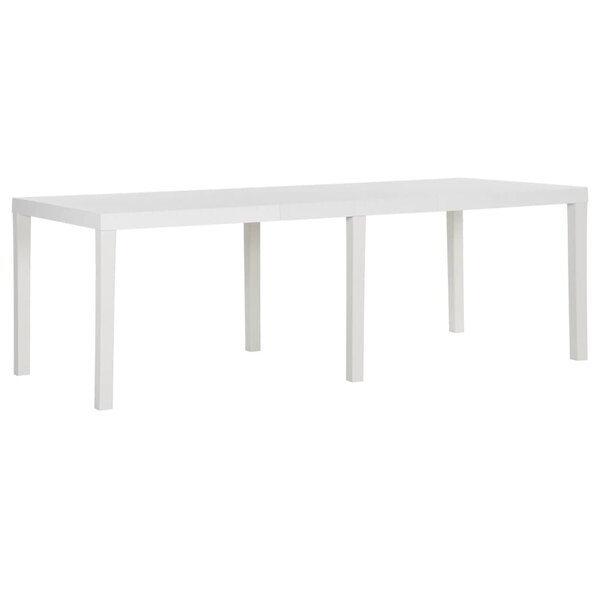 vidaXL Table de jardin 220x90x72 cm PP Blanc
