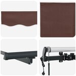 vidaXL Auvent rétractable automatique marron 500x300 cm