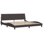 vidaXL Cadre de lit sans matelas Hanko marron foncé 200x200 cm tissu