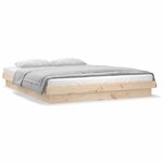 vidaXL Cadre de lit à LED sans matelas 120x200 cm bois massif