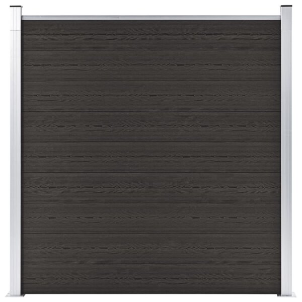 vidaXL Panneau de clôture WPC 180x186 cm Noir