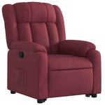 vidaXL Fauteuil inclinable rouge bordeaux tissu