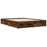 vidaXL Cadre de lit sans matelas chêne fumé 120x200 cm