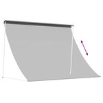 vidaXL Auvent Gris clair 400 x 150 cm