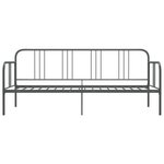 vidaXL Cadre de canapé-lit sans matelas gris métal 90x200 cm