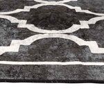 vidaXL Tapis lavable noir et blanc 160x230 cm antidérapant