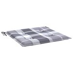 vidaXL Coussins de chaise de jardin lot de 6 carreaux gris 40x40x3 cm