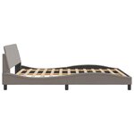 vidaXL Cadre de lit sans matelas taupe 160x200 cm tissu