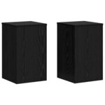 vidaXL Support de Plante 2 Pièces Chêne noir 30 x 30 x 50 cm