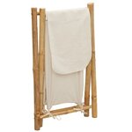 vidaXL Panier à linge blanc crème 45x55x63 5 cm bambou