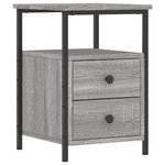 vidaXL Table de chevet sonoma gris 34x35 5x50 cm bois d'ingénierie