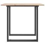 vidaXL Table à manger cadre en O 90x90x75 cm bois de pin massif acier