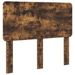 vidaXL Cadre de lit Chêne fumé 135 x 190 cm Pin massif