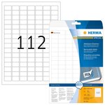Bte 2800 étiquettes superprint 25,4x16,9mm détachables blanc sur 25f a4 herma