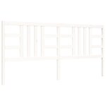 vidaXL Cadre de lit avec tête de lit blanc 200x200 cm bois massif