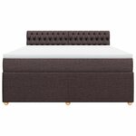 vidaXL Sommier à lattes de lit avec matelas Marron foncé 180x200 cm