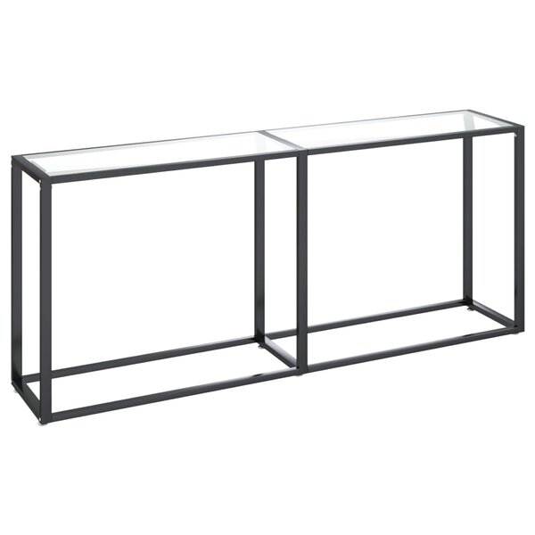 vidaXL Table console Transparent 180x35x75 5 cm Verre trempé