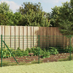 vidaXL Clôture en treillis métallique et piquet d'ancrage vert 0 8x25m
