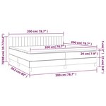 vidaXL Sommier à lattes de lit et matelas et LED Bleu 200x200 cm Tissu