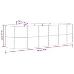 vidaXL Lit surélevé de jardin Acier enduit de poudre Argenté