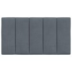 vidaXL Coussin de tête de lit gris foncé 80 cm velours