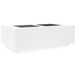 vidaXL Table basse avec LED infini blanc 116x69x40 cm