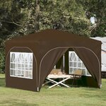 vidaXL Tente de fête pop-up 290 x 290 x 245 cm Taupe