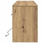 vidaXL Meuble TV Marron 139 5 x 34 x 50 cm Bois d'ingénierie