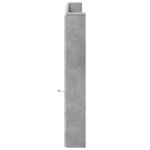 vidaXL Armoire tête de lit avec LED gris béton 180x16 5x103 5 cm