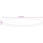 vidaXL Dessus de table Ø 70x2 5 cm rond bois massif de manguier brut
