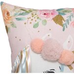 Coussin licorne rubans