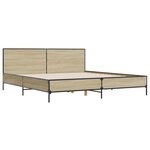 vidaXL Cadre de lit sans matelas chêne sonoma 200x200 cm