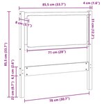 vidaXL Tête de lit Autre Blanc 80 cm Bois massif en pin