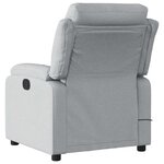 vidaXL Fauteuil de massage inclinable Gris clair Tissu