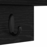 vidaXL Porte-manteau mural avec étagère Chêne noir 40 x 10.5 x 18 cm