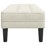 Banc en velours crème de 113 cm vidaXL