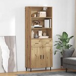 vidaXL Haut Armoire avec tiroir Chêne artisanal 69 5 x 34 x 180 cm