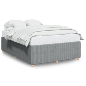 vidaXL Cadre de lit sans matelas gris clair 160x200 cm tissu