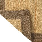 vidaXL Tapis de surface Gris 300 x 300 cm Jute