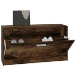 vidaXL Banc à chaussures Chêne fumé 80x24x45 cm Bois d'ingénierie