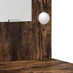 Coiffeuse 3 pièces vidaXL avec LED en bois d'ingénierie chêne fumé
