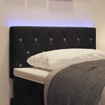 vidaXL Tête de lit LED avec des lumières à LED Noir 80 cm Polyester