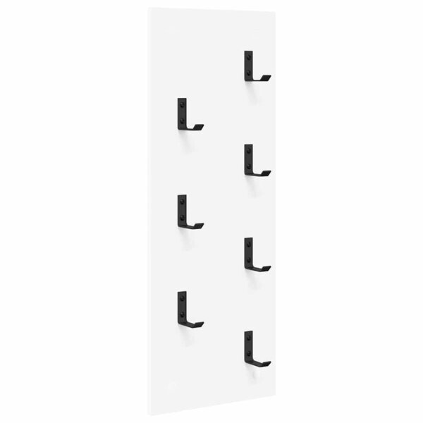 vidaXL Porte-manteau mural Blanc 30 x 1.5 x 80 cm Bois d'ingénierie