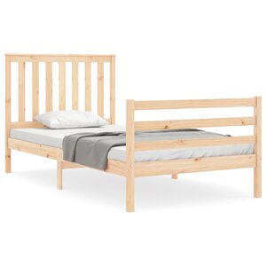 vidaXL Cadre de lit sans matelas 100x200 cm bois massif