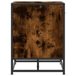 vidaXL Banc à chaussures chêne fumé bois d'ingénierie et métal